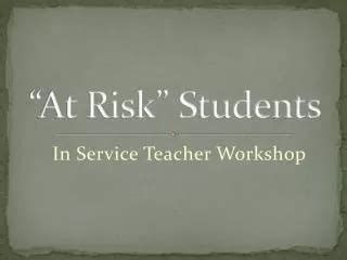Image result for At-Risk Students