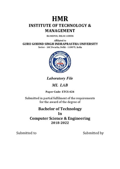 ML Lab File: Naïve Bayes & Decision Tree Classifier Implementations ...