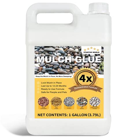 Buy Mulch Glue for Landscaping,1 Gallon Concentrate Mulch Gravel Binder ...