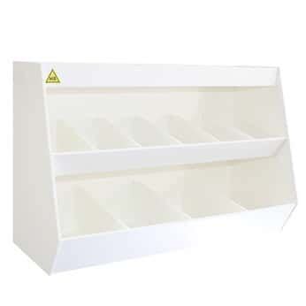 TrippNT MRI Lab Storage Shelf with 10 Bins, White from Cole-Parmer India