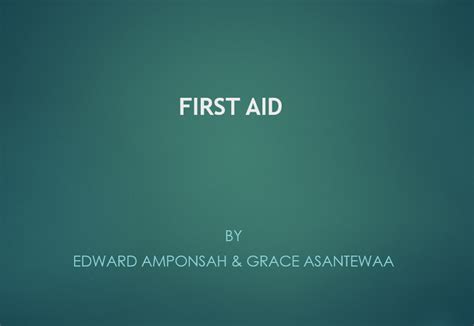 Image result for Introduction to First Aid PowerPoint