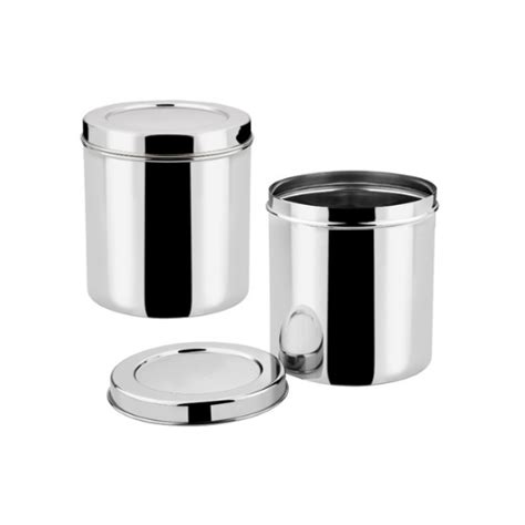 Vinod Stainless Steel Deep Dabba 6000 ml – Set of 2 pieces, Airtight ...