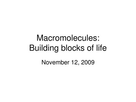 Image result for Macromolecules Building Blocks