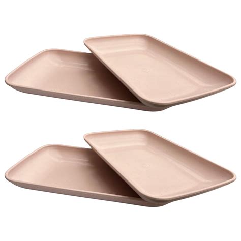 Buy Irida Naturals Wheat Straw & Bamboo Fiber Rectangle Serving Plates ...