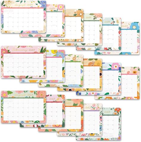 2025 Calendar Bella Flora Monthly Desk Pad Orange Circle Studio 25050 ...