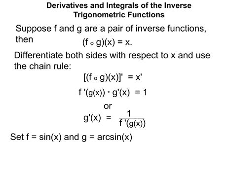 12 derivatives and integrals of inverse trigonometric functions x | PPTX
