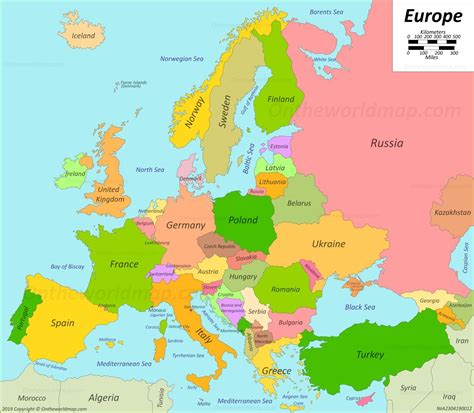 Map Of Europe Countries Quiz
