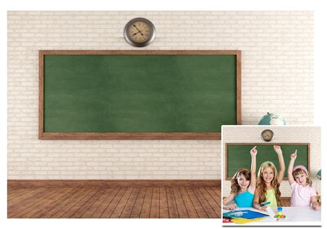 Buy AOFOTO 5x3ft Classroom Backdrops Blackboard Books Class Study Room ...
