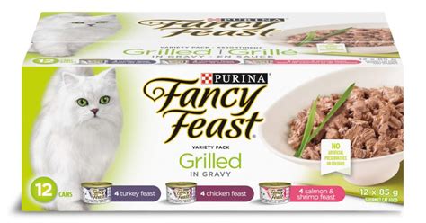 Fancy Feast Grilled In-Gravy Wet Cat Food Variety Pack, 3 Gourmet ...