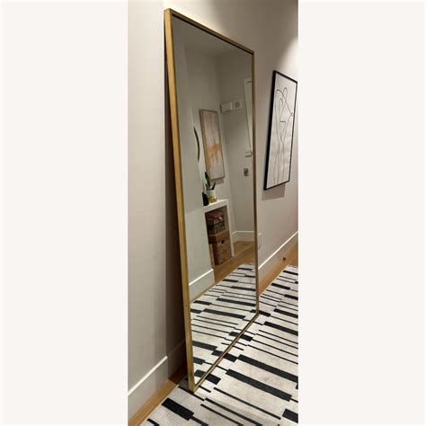 West Elm Gold Frame Floor Mirror - AptDeco