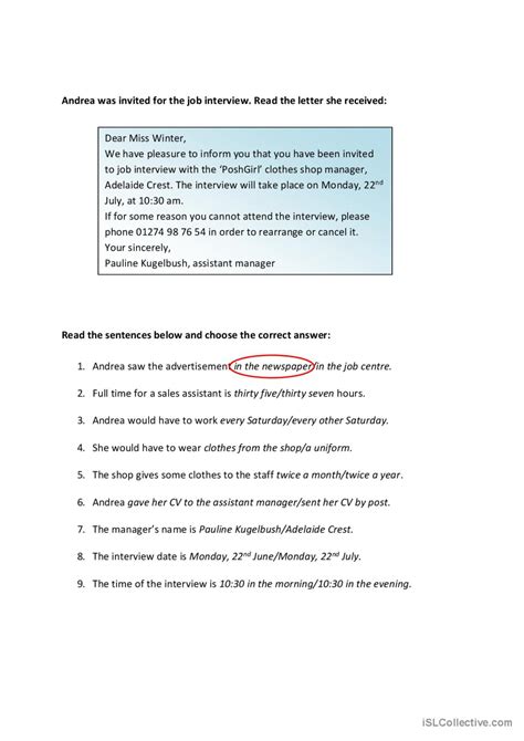 Getting a Job Worksheet 的图像结果
