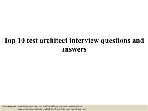 Image result for Test Architect Interview Questions