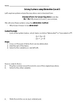 Image result for Elimination Method for Solving Systems