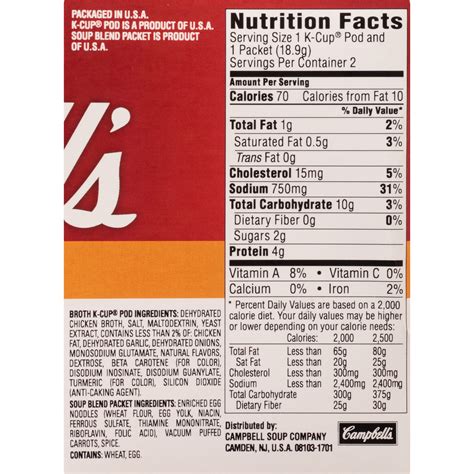 List Of Best Campbell's Chicken Noodle soup Nutrition Ever – Easy ...