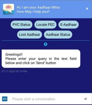 Aadhaar Mitra - UIDAI's New Chatbot for Improved User Experience