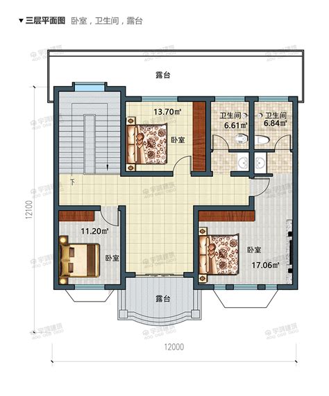 乡村小户型二层别墅设计图纸_自建房子效果图,安筑别墅图纸AZ300