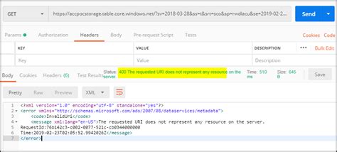 Post REST API Azure DataTables 的图像结果
