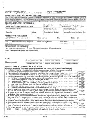 Fillable Online Medical History Statement - Indian River County Fax ...