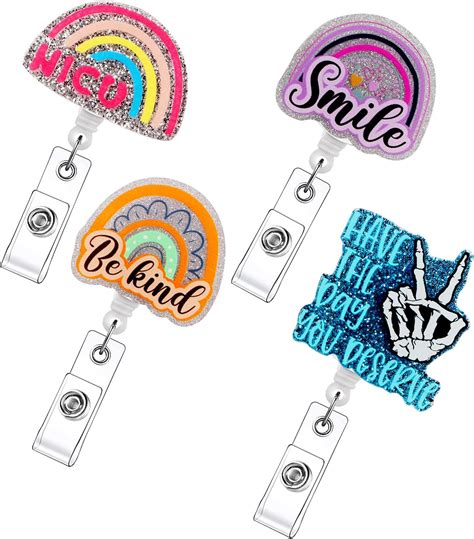 Amazon.com : Cute Badge Reels Retractable ID Badge Holder Retractable ...
