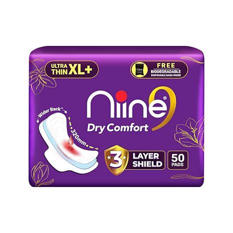 Buy NIINE Dry Comfort Ultra Thin XL+ Sanitary Napkins for Heavy Flow ...