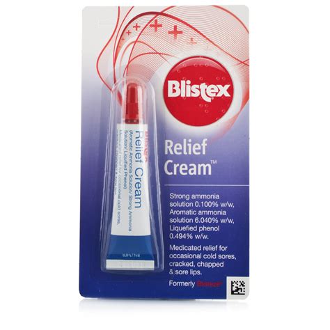 Blistex Relief Cream 5g | Cold Sores | Chemist Direct