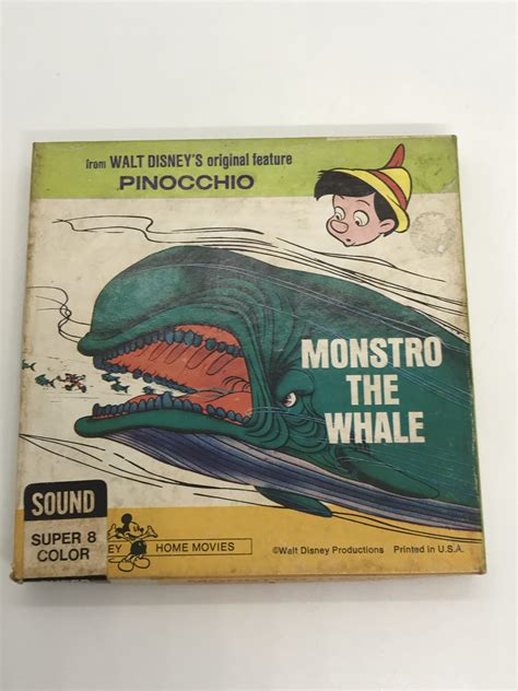Vintage Walt Disney Pinocchio - Monstro the Whale - Super 8 Color Film ...