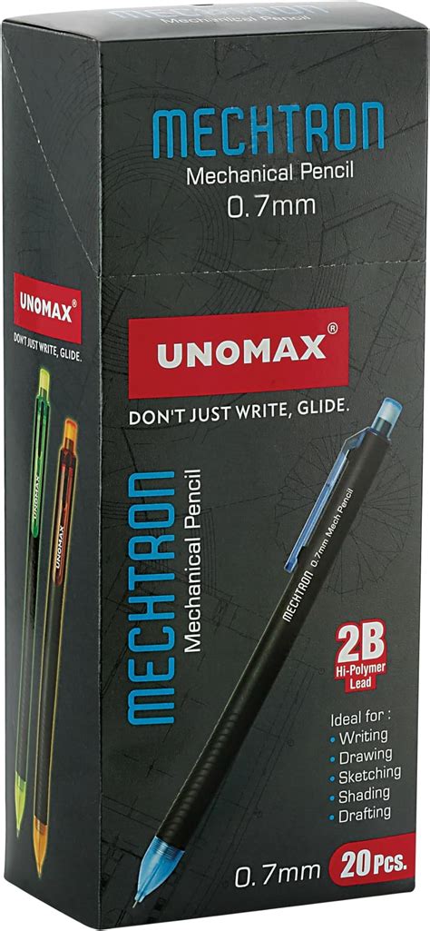 UNOMAX Mechtron Mechanical Pencil - Pack Of 20 (0.7 Mm) | Matt Finish ...