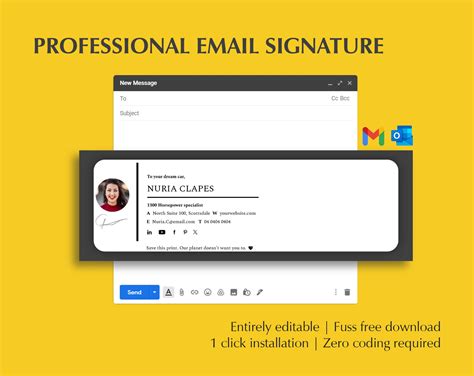 Email Signature Template, Email Signature Newsletter, Email Signature ...