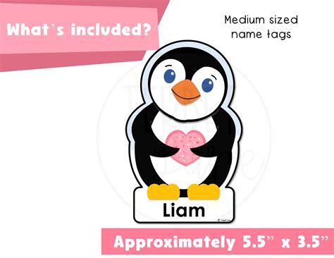 Editable Valentine Penguin Cubby Tags | Winter Cubby Tags | Made By ...
