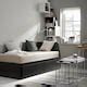 FLEKKE day-bed w 2 drawers/2 mattresses, black-brown/Vannareid extra ...