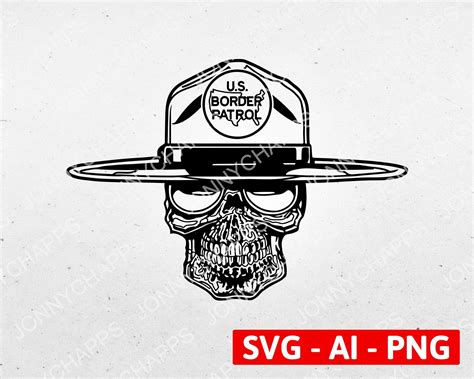 U.S. Border Patrol Skull Logo Customs DHS Skeleton Hat - Etsy | Skull ...