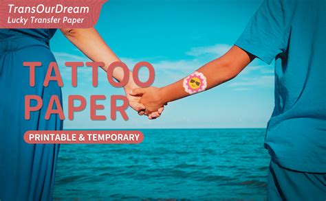 TransOurDream Silver Printable Temporary Tattoo Transfer Paper for ...