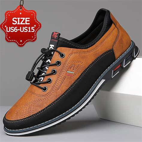 Men's Brown Casual Sneakers with Lace-Up Design – Comfortable Non-Slip ...