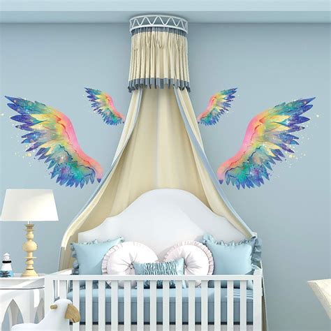 Buy RW-92060 Giant Angel Wings Wall Decals 3D Colorful Wing Wall ...