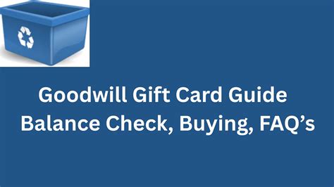 Goodwill Gift Card Guide – Balance Check, Buying - 2026
