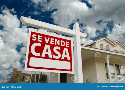 Se Vende Casa Spanish Real Estate Sign And House Royalty Free Stock ...