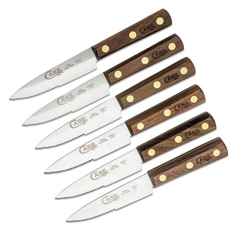 Case Household Cutlery 4.5" Serrated Steak Knife Set, Set of 6 Knives ...