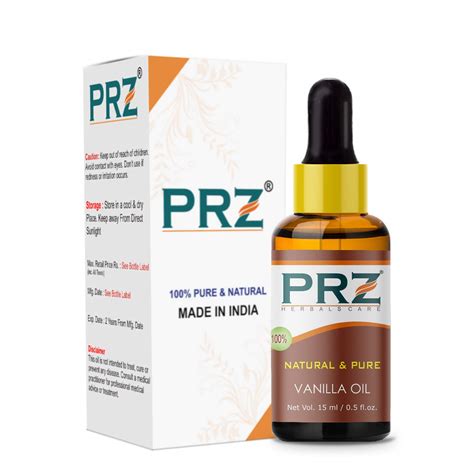 Buy PRZ Vanilla Essential Oil - Pure Natural for Skin Care & Hair Care ...