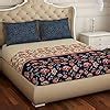 Spaces Atrium Plus Cotton King Size Double Bedsheet with 2 Pillow ...