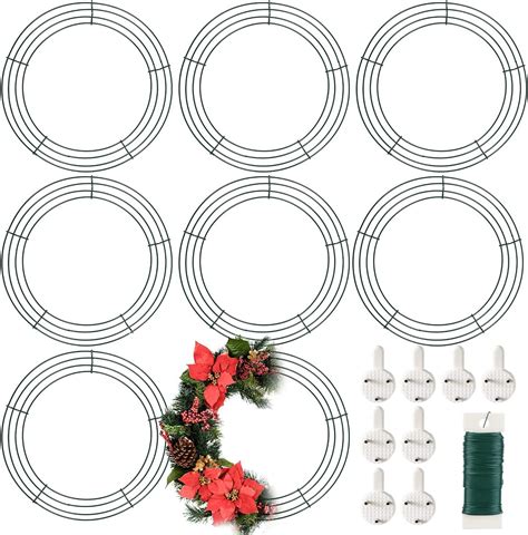 Amazon.com: Upstout Pack of 5 Wire Wreath Frame (10 Inch) with 25 Twist ...