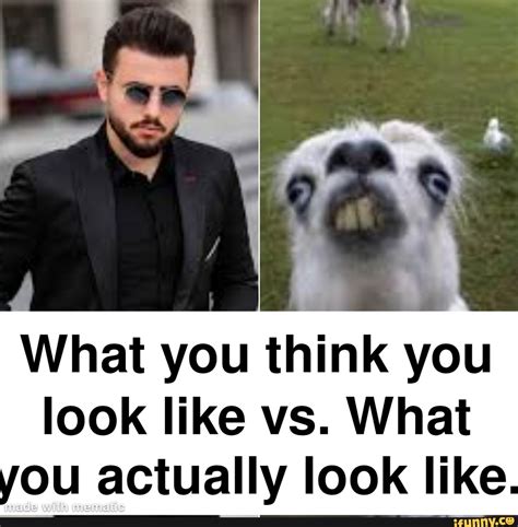 What you think you look like vs. What you actually look like - iFunny