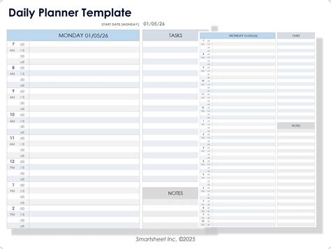 Excel Calendar Template 2026