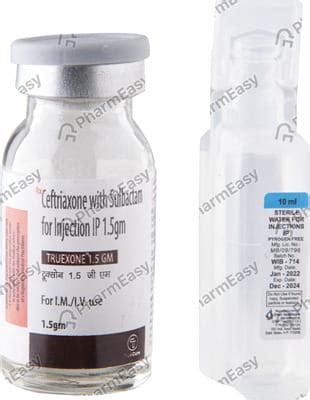 Truexone 1.5gm Dry Vial Of 1 Powder For Injection: Uses, Side Effects ...