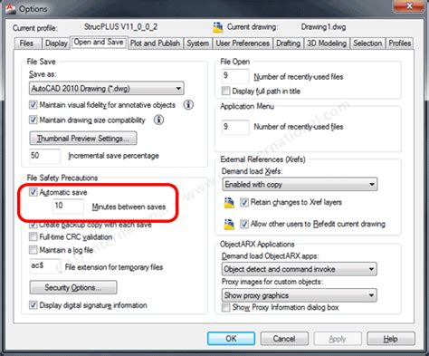 Image result for How to Save File in AutoCAD Automatically