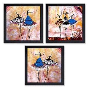 PnF Set of 3 Painting of The African Lady Modern Art 1017-(14x14inch ...