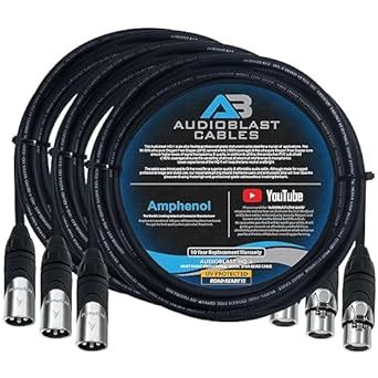 Audioblast - 3 Units - 12 Foot - HQ-4 - Star Quad Balanced Male to ...
