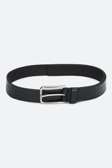 Buy Men Black Textured Genuine Leather Casual Belt Online - 779962 ...