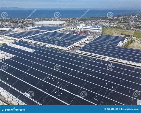 Wide Aerial View of a Massive Building in Cavite Export Processing Zone ...