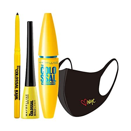 Buy Maybelline New York Makeup Kit - Waterproof Mascara, Kajal, Bold ...