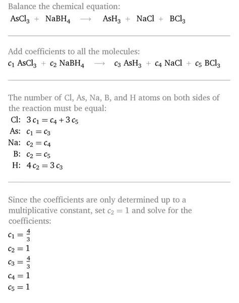 Balancing Chemical Equations Using Algebra 的图像结果
